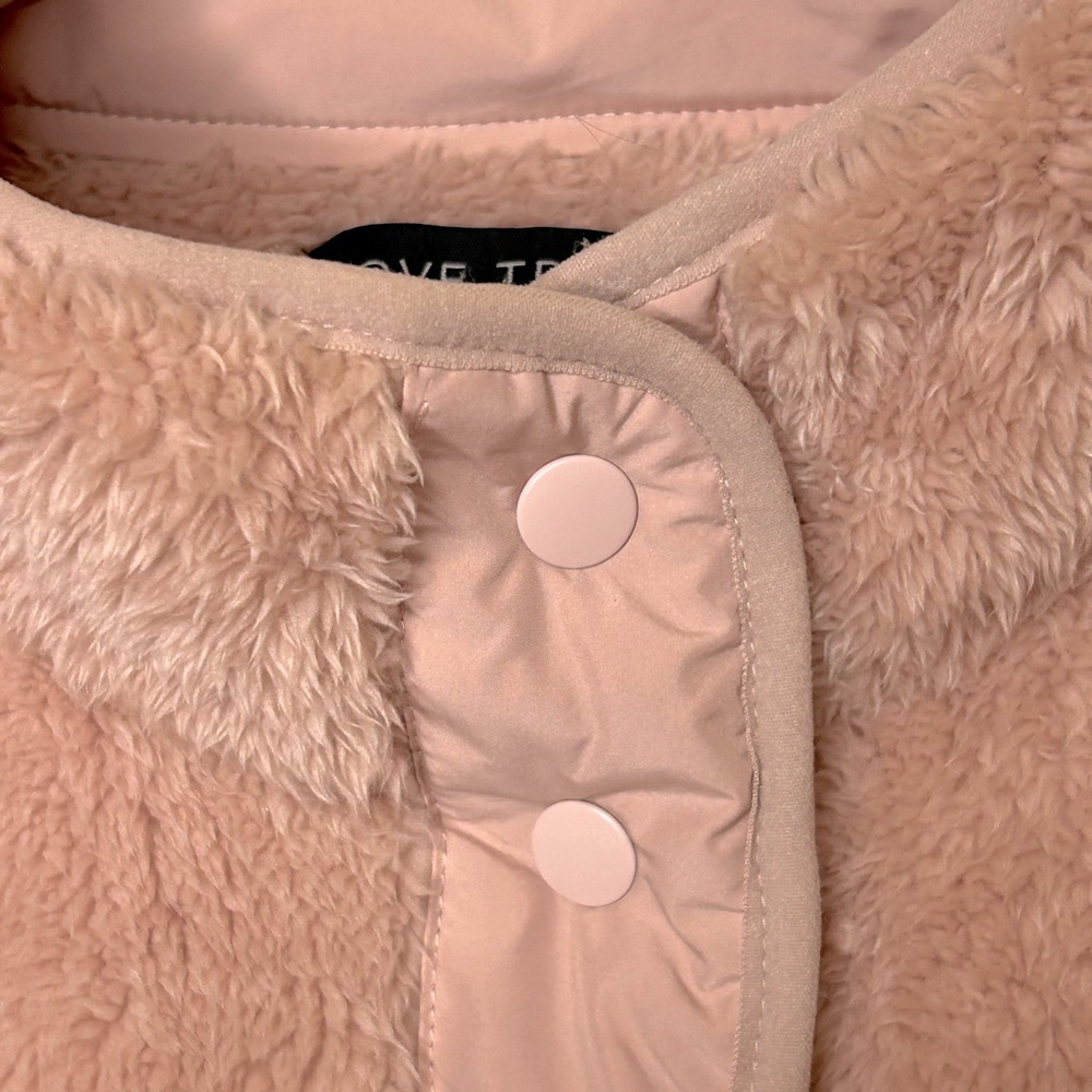 Love Tree Sherpa Women’s Puffer Jacket Mauve/Pink Size Large. Lots of pockets! - Picture 3 of 13